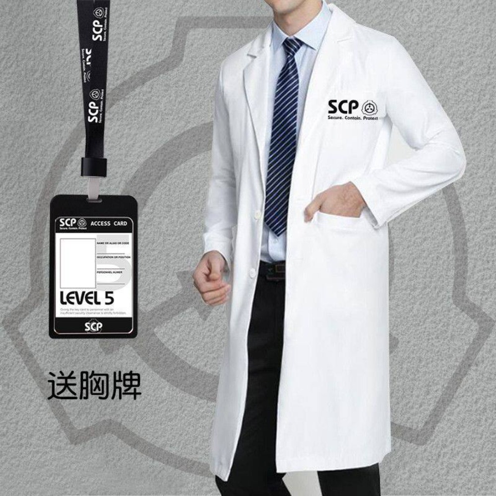 Jaleco Branco SCP para Cosplay - Anime Merchandise Jacket avaliação e preço