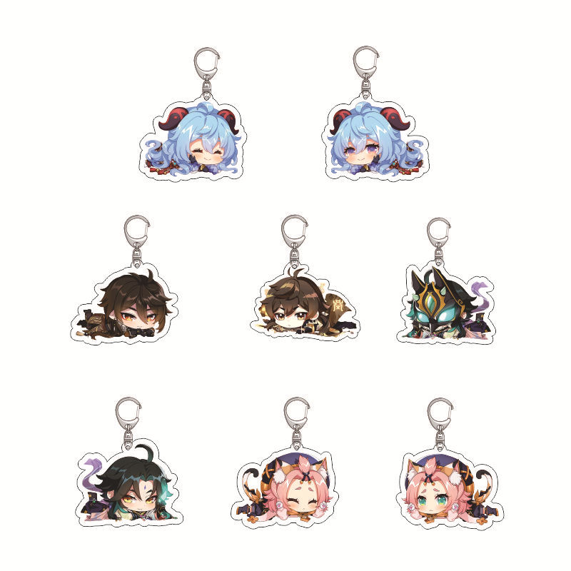 Genshin impacto acrílico chave - Anime Merchandise Keychains avaliação e preço